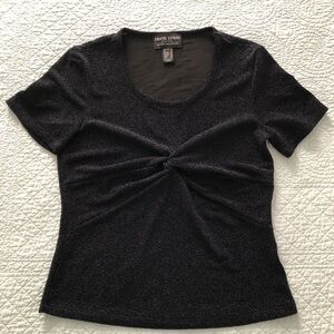 Frank Lyman shimmer twisted front top. Size 10.